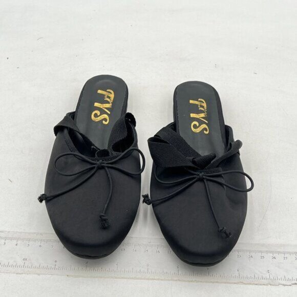 Mules for Women Flats Comfortable,Bow Pointed Toe Womens Mules,Flats Mules Black - Picture 2 of 6